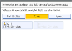 Vezérlőpanel képernyő - kép