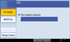 A kezel�panel k&eacute;perny�j&eacute;nek bemutat&aacute;sa