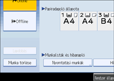 A kezel�panel k&eacute;perny�j&eacute;nek bemutat&aacute;sa