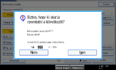 A kezel�panel k&eacute;perny�j&eacute;nek bemutat&aacute;sa