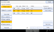 A kezelőpanel képernyőjének bemutatása