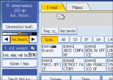 Kezel�panel k&eacute;perny�je