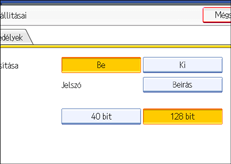 Kezel�panel k&eacute;perny�je