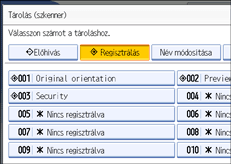 Kezel�panel k&eacute;perny�je