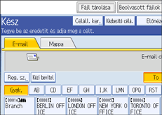 Kezel�panel k&eacute;perny�je