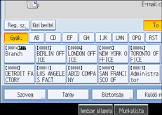 Kezel�panel k&eacute;perny�je