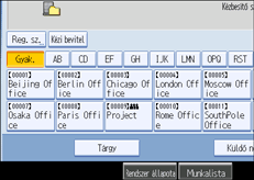 Kezel�panel k&eacute;perny�je