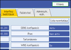 műveleti kezelőpanel képernyője, illusztráció