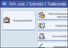 műveleti kezelőpanel képernyője, illusztráció