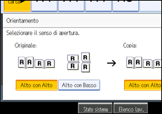 Illustrazione schermata pannello operativo