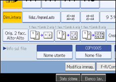Illustrazione schermata pannello operativo