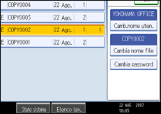 Illustrazione schermata pannello operativo