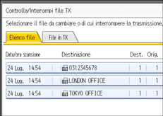 Figura relativa alla schermata del pannello operativo