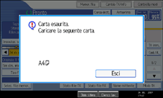 Figura relativa alla schermata del pannello operativo