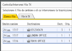 Figura relativa alla schermata del pannello operativo