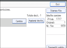 Figura relativa alla schermata del pannello operativo