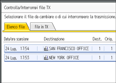 Figura relativa alla schermata del pannello operativo