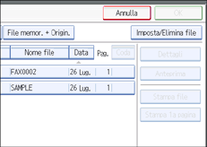 Figura relativa alla schermata del pannello operativo