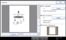 Figura relativa alla schermata del pannello operativo