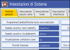 Illustrazione schermata pannello operativo