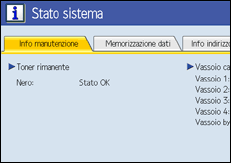 Illustrazione schermata pannello operativo