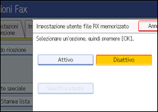 Illustrazione schermata pannello di controllo