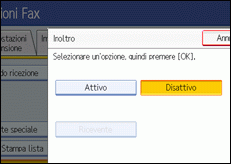 Illustrazione schermata pannello di controllo