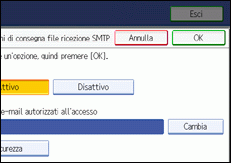Illustrazione schermata pannello di controllo