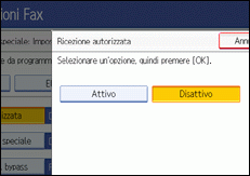 Illustrazione schermata pannello di controllo