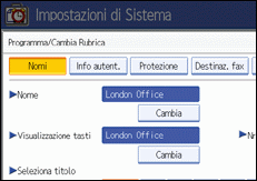 Illustrazione schermata pannello di controllo