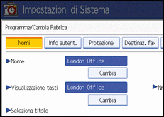 Illustrazione schermata pannello di controllo