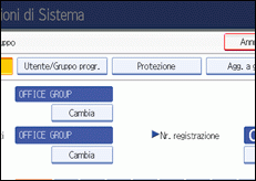 Illustrazione schermata pannello di controllo