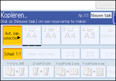 Schermafbeelding bedieningspaneel