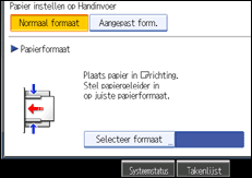 Schermafbeelding bedieningspaneel