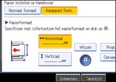Schermafbeelding bedieningspaneel
