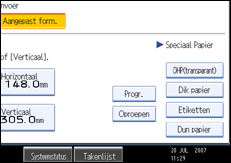 Schermafbeelding bedieningspaneel
