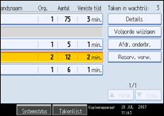 Schermafbeelding bedieningspaneel