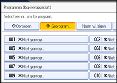 Schermafbeelding bedieningspaneel