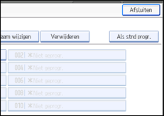 Schermafbeelding bedieningspaneel
