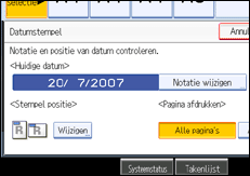 Schermafbeelding bedieningspaneel
