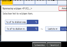 Schermafbeelding bedieningspaneel