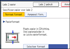 Schermafbeelding bedieningspaneel
