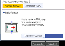Schermafbeelding bedieningspaneel