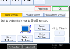 Schermafbeelding bedieningspaneel