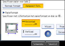 Schermafbeelding bedieningspaneel