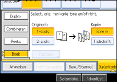 Schermafbeelding bedieningspaneel