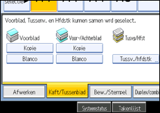 Schermafbeelding bedieningspaneel