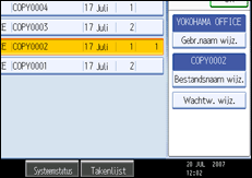 Schermafbeelding bedieningspaneel
