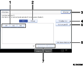 Genummerde callout-illustratie schermillustratie bedieningspaneel