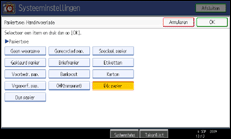 Illustratie scherm bedieningspaneel